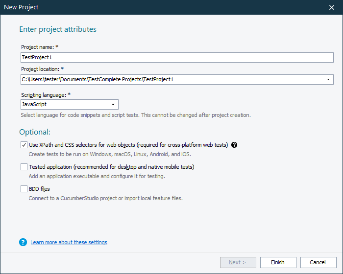 Create New Project wizard Create New Project wizard