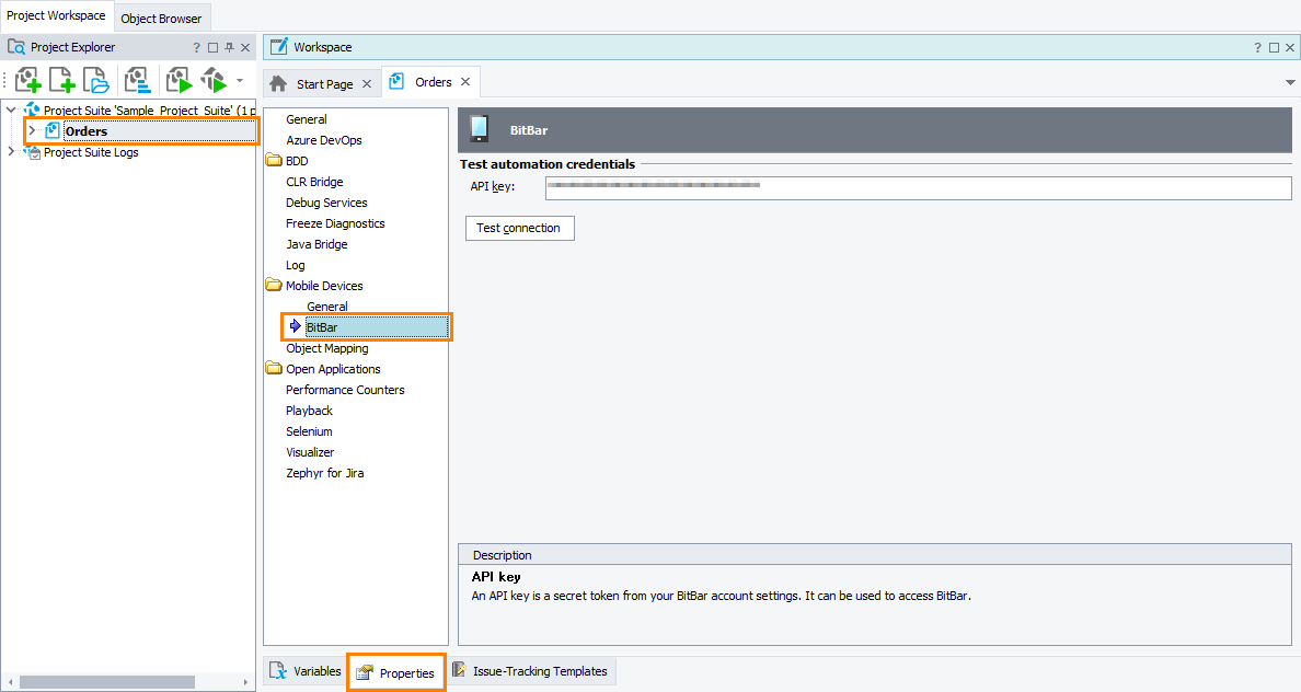 TestComplete Project Properties - BitBar TestComplete Project Properties - BitBar