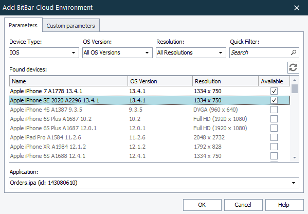 Specifying environment parameters Specifying environment parameters