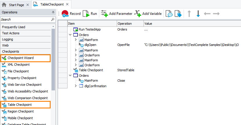 Table Checkpoint: Adding table checkpoints to keyword tests