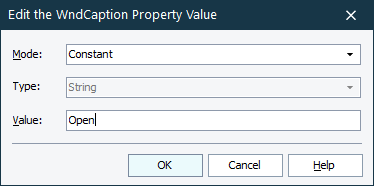 Edit Value dialog