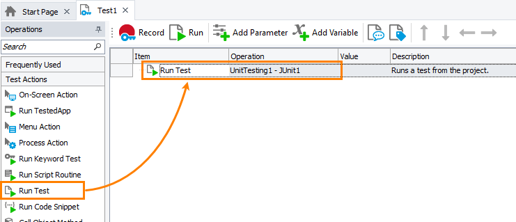 Running Unit Tests From Keyword Test