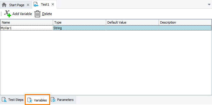 Variables Page