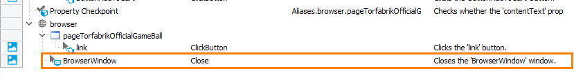 Getting Started with TestComplete (Web): Close the browser operation