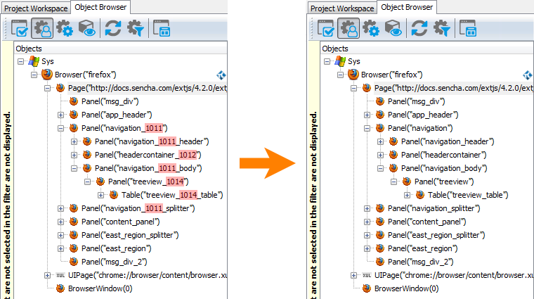 Ext JS: Dynamic and stable identifiers