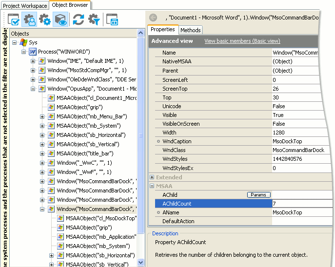 Object addressing in the compatibility mode