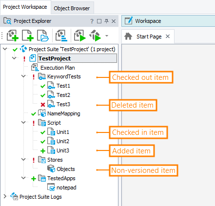 Team Foundation Version Control status icons in Project Explorer