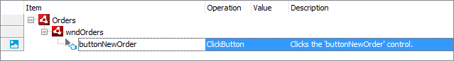 A keyword test operation over an AIR object addressed using its alias