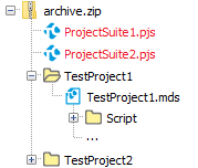 An incorrect way to pack a project suite to run