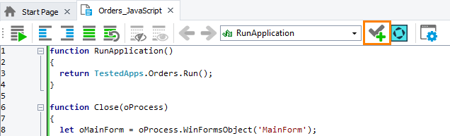 Adding checkpoints to script tests