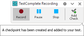 Property Checkpoint: A Quick Checkpoint has been added