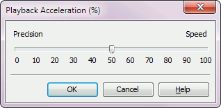 Playback Acceleration Dialog