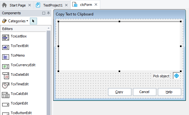 Copy Text to Clipboard Form