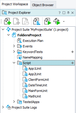 Project contents without folders