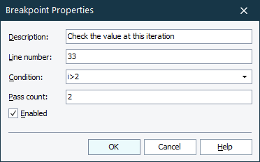 Breakpoint Properties Dialog