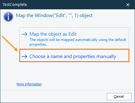 Select manual mapping