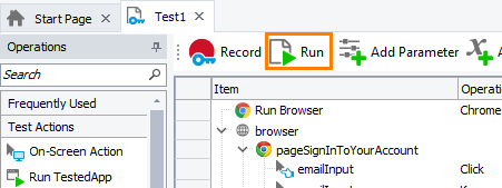 Running a recorded keyword test on a local computer Running a recorded keyword test on a local computer