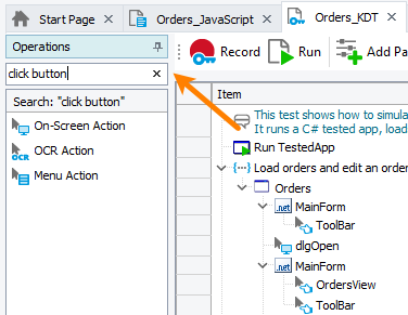 Searching for keyword test operations Searching for keyword test operations