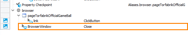 Closing the browser Getting Started with TestComplete (Web): Close the browser operation