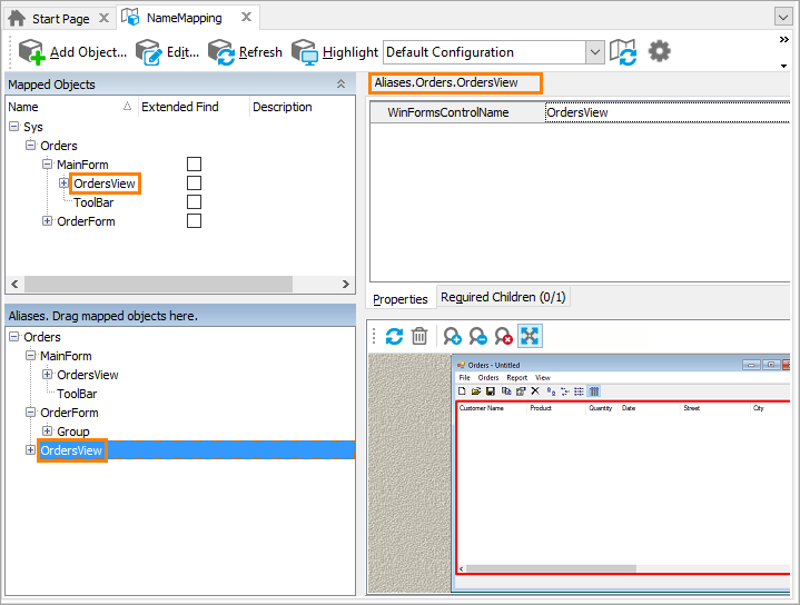 Sample Name Mapping for a .NET application