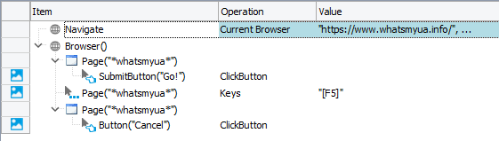 Keyword test that automates form resubmission confirmation