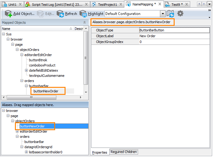 Sample Name Mapping for a Flex application