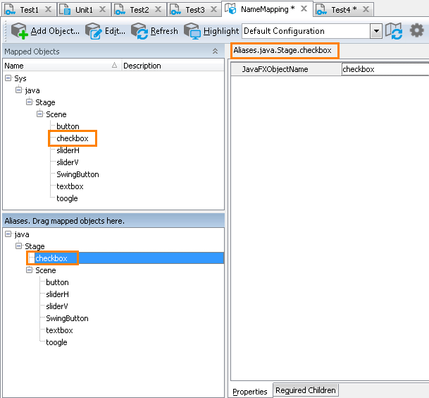 Sample Name Mapping for a JavaFX application