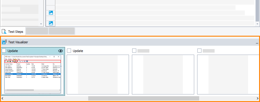 Getting Started With TestComplete (Desktop): Test Visualizer panel