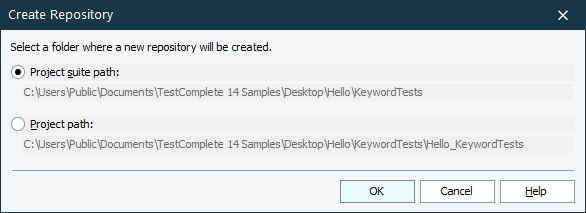 Create Repository Dialog