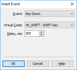 Insert Event Dialog