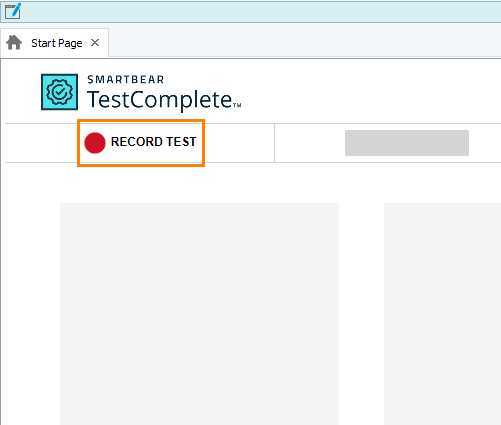 Getting Started with TestComplete: Start Page