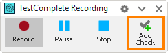 Database Table Checkpoint: Adding a checkpoint during test recording