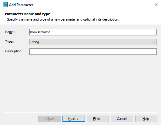 Adding test parameter