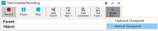 Creating Manual Checkpoint at Recording Time