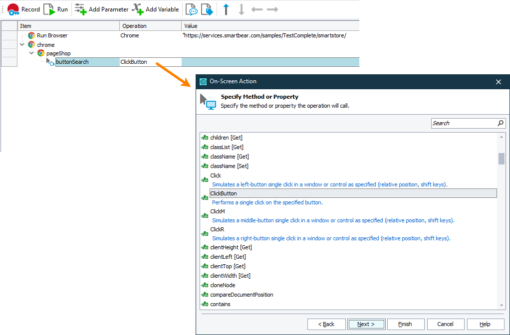 Clicking a button on a web page Clicking a button on a web page