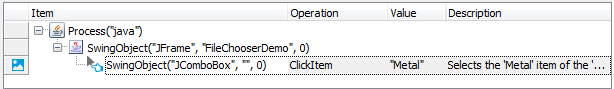 A keyword test operation over a Java object that is not in Name Mapping A keyword test operation over a Java object that is not in Name Mapping