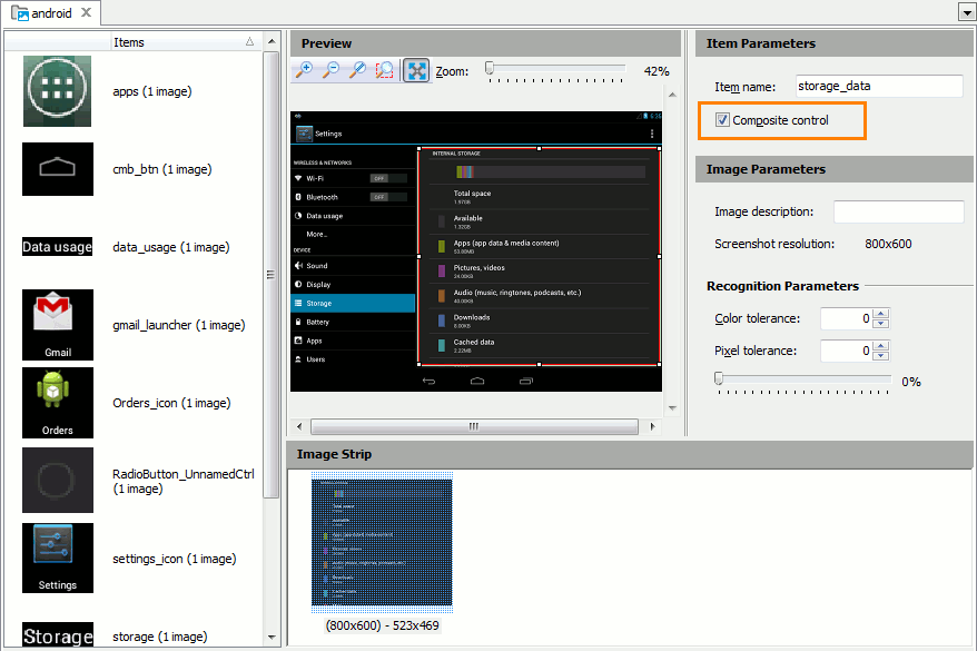 Recording Image-Based Android Tests: Composite Controls Recording Image-Based Android Tests: Composite Controls