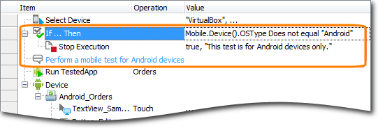 Verifying mobile platform in keyword tests Verifying mobile platform in keyword tests