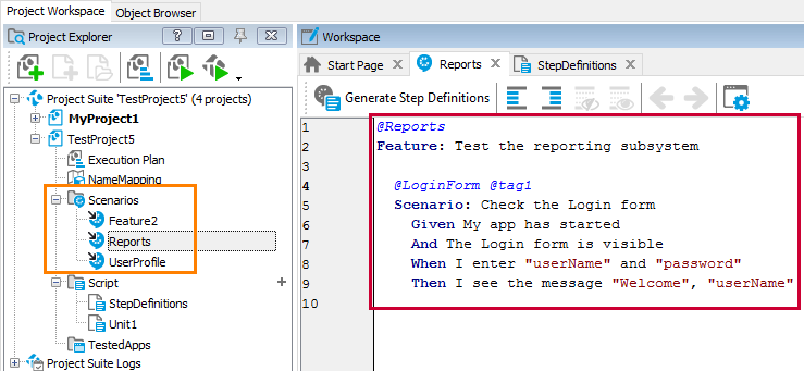 BDD scenarios in TestComplete BDD scenarios in TestComplete