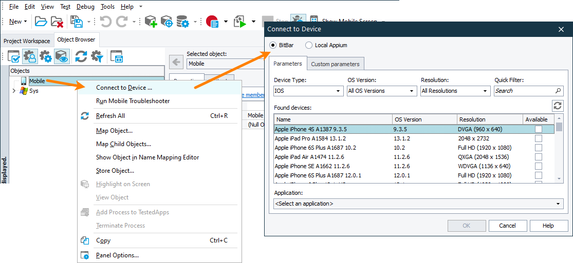 What's New in TestComplete 14.74 - Connecting to mobile device clouds from the Object Browser What's New in TestComplete 14.74 - Connecting to mobile device clouds from the Object Browser