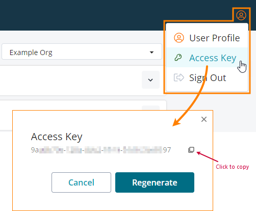 Getting the SmartBear account access key Getting the SmartBear account access key