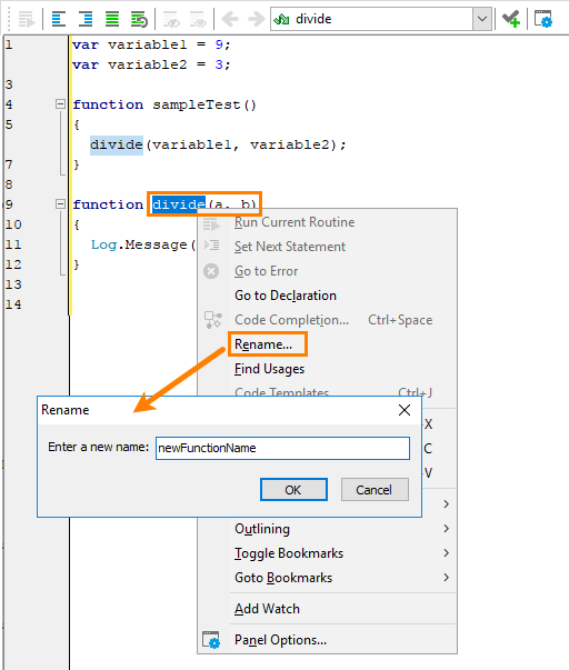 Renaming a function Renaming a function