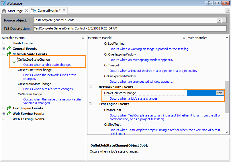 Adding the OnNetJobStateChange Event Adding the OnNetJobStateChange Event