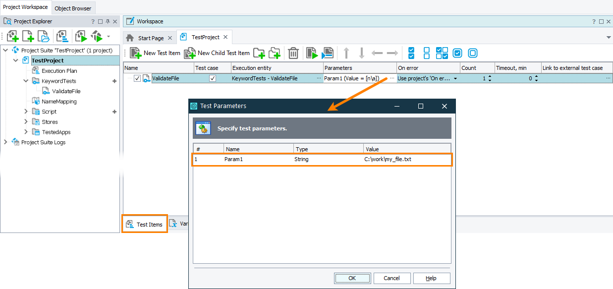 Setting a parameter value Setting parameter value