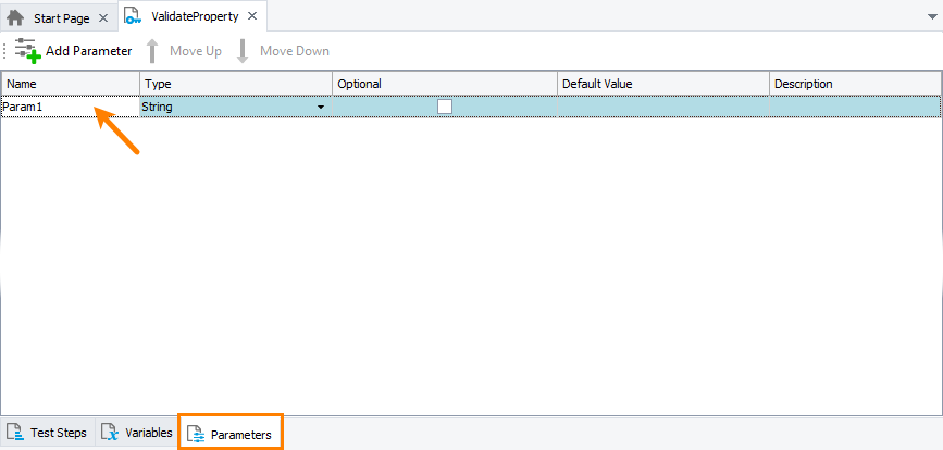 Creating a keyword test parameter Creating a keyword test parameter to parameterize a checkpoint