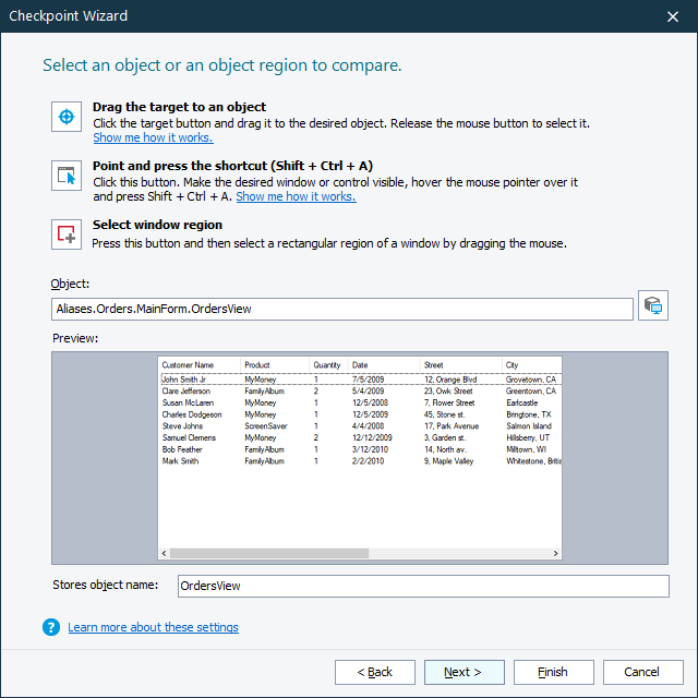 Region Checkpoint: Selecting object Region Checkpoint: Selecting object