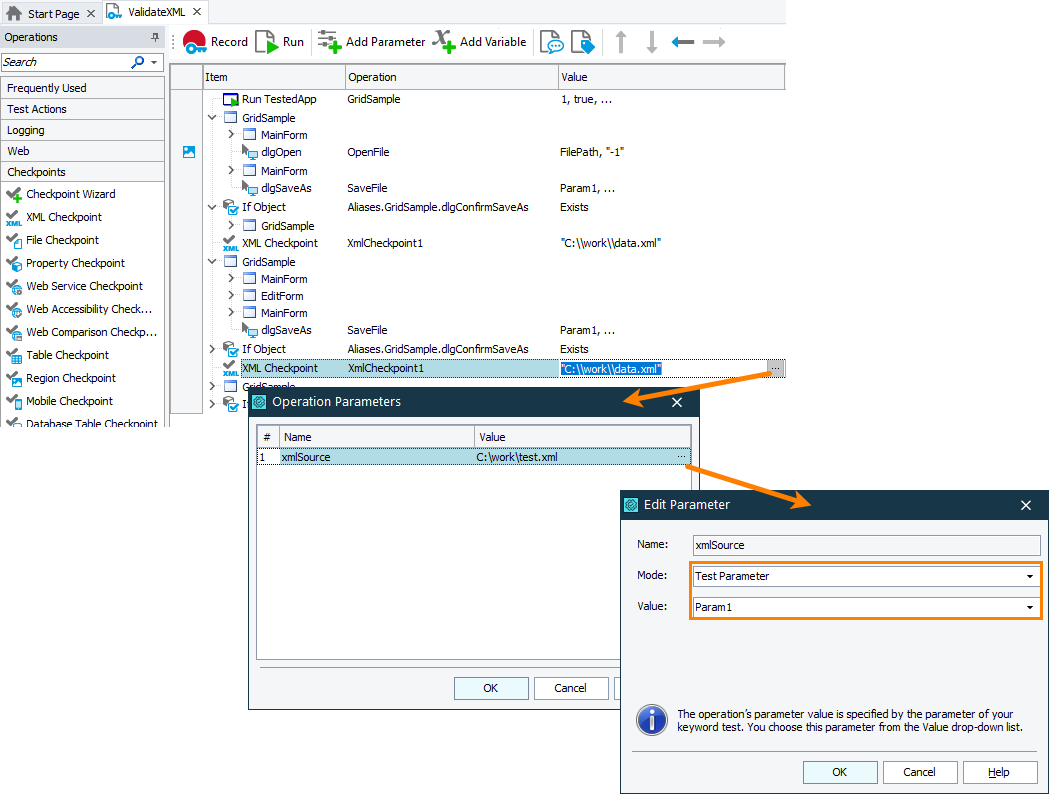 Parameterizing Checkpoint operation Parameterizing Checkpoint operation