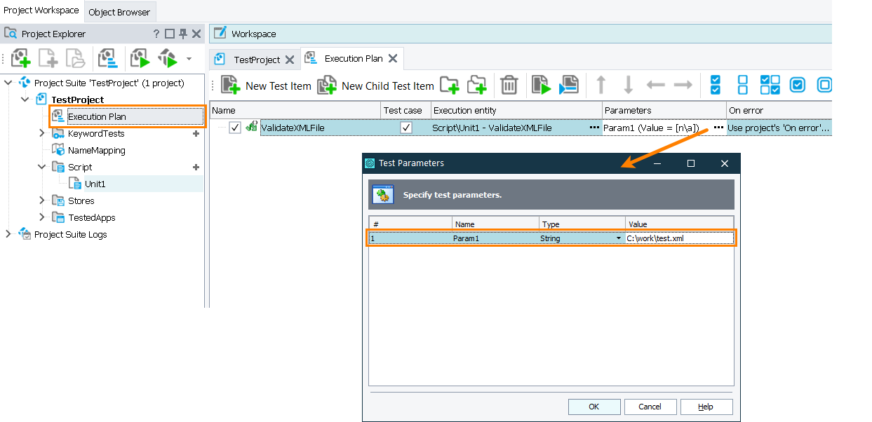 Setting a parameter value Setting parameter value