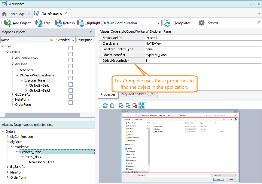An object recognized by its properties An object recognized by its properties