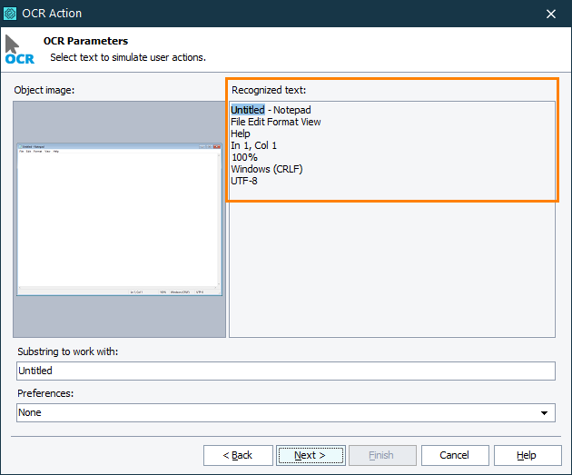 Recognized text OCR Tutorial: Recognized text